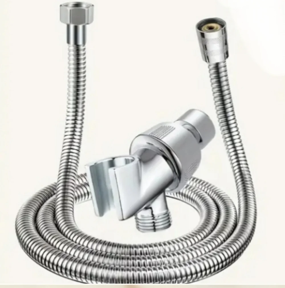 >Bundle Silver Shower Hose And Shower Adapter And More